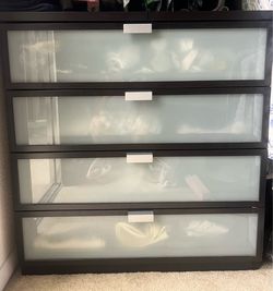Dark brown bedroom dresser