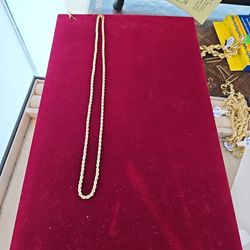 10K SOLID Rope SOLID Gold Chain 13.81 Grams 3 MM 20 Inches