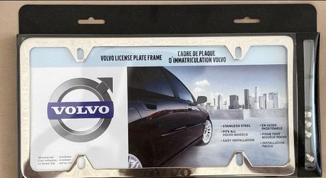Genuine OEM Volvo License Plate Frame (Matte Black, #(contact info removed)