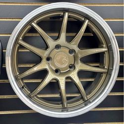 Aodhan DS02 Bronze W/Machined Lip 18" Staggered Wheels 5x114.3 Fits Subaru Infiniti Lexus Nissan