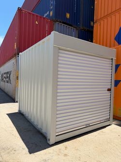 10FT SHIPPING CONTAINER – WIND & WATERTIGHT | HEAVY DUTY STORAGE SHED | CONNEX BOX (ROLL-UP DOOR)