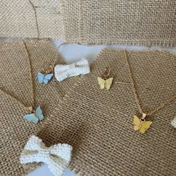 Butterfly Necklace And Earrings Sets