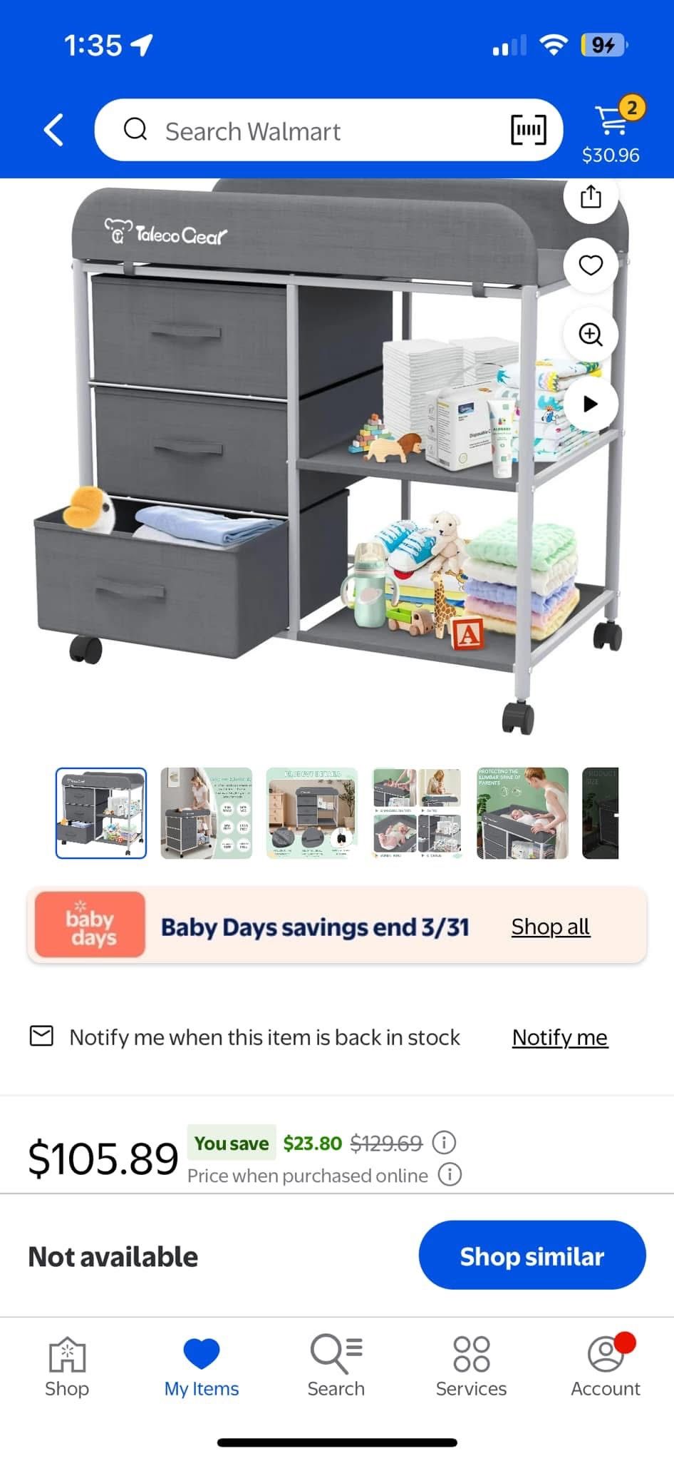 Baby Changing Table