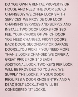 Lock changing
