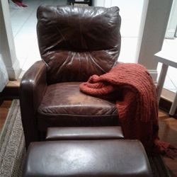 Genuine leather recliner chair