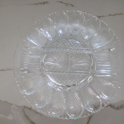 Deviled eggs and relish plate