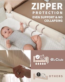 Bassinet Bedside Sleeper, Baby Crib for Newborn, Baby Bassinets Bedside Sleeper with 4 Auto-Lock & Adjustable Height, Breathable Mesh & Mattress, Beds