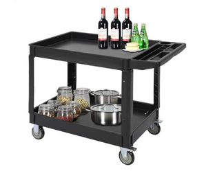 Utility Cart on Wheels, 500 Ibs Capacity, 45 × 25 Inch Rolling Work Carts with Storage Handle
