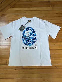 White Blue camo Bape tee size m