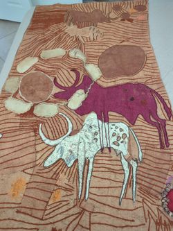 ANTIQUE Wall Hanging HandMade Panel