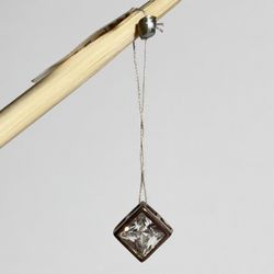 New 925 Sterling Silver With Zircon Pendant