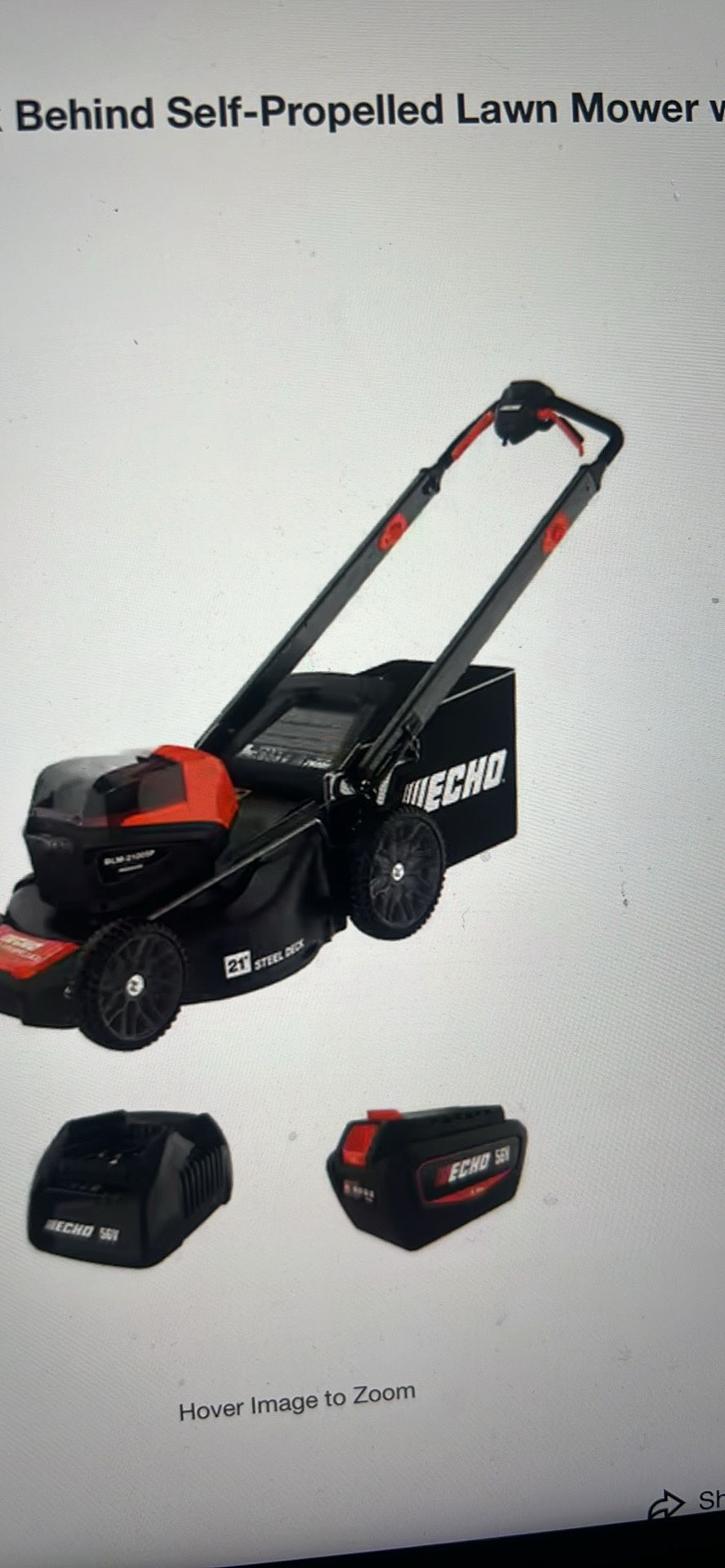 ECHO SELF PROPELLED LAWN MOWER