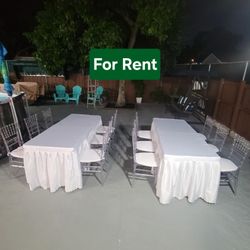 
Chairs and tables To