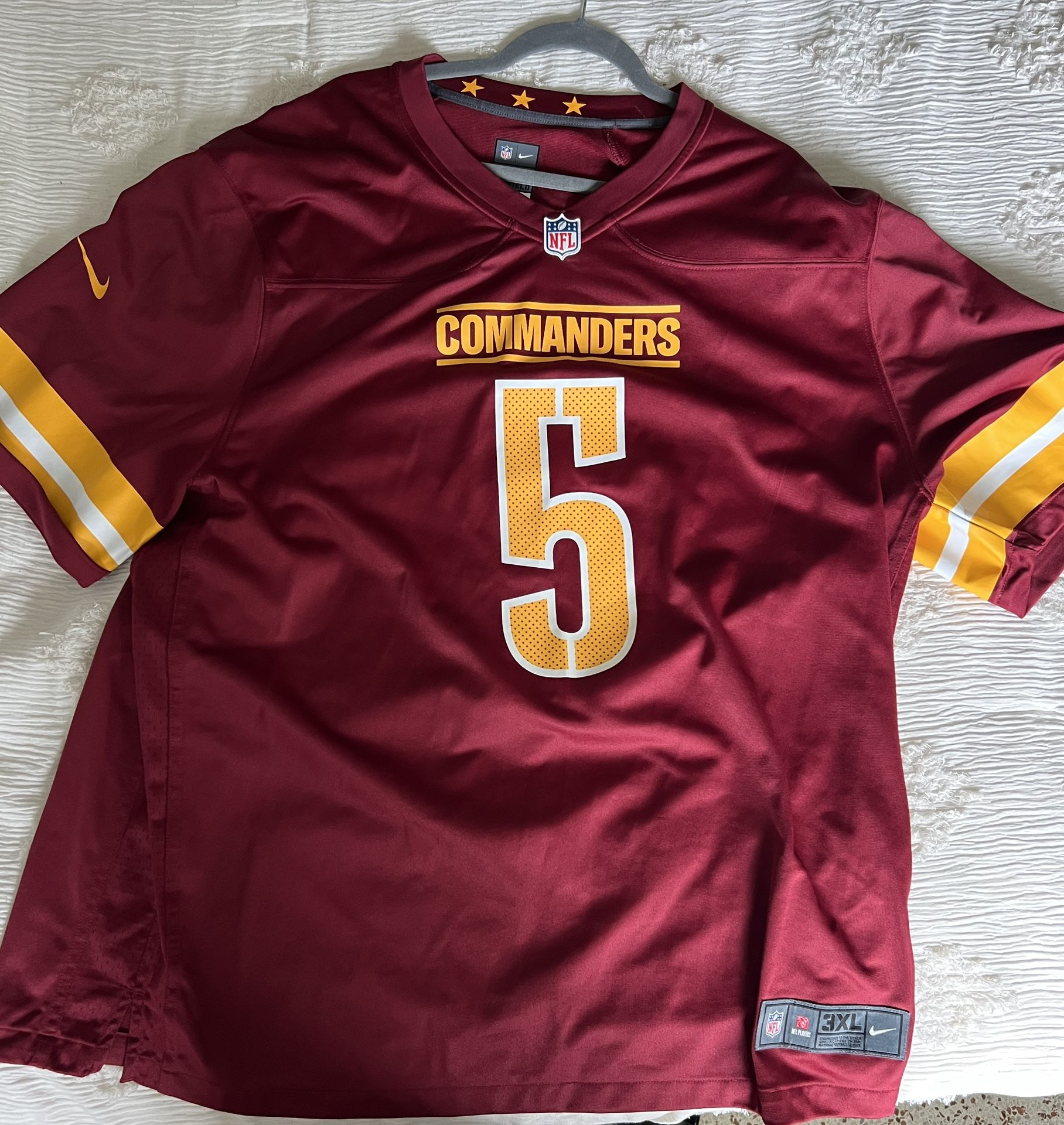 Jayden Daniels Official COMMANDERS JERSEY 