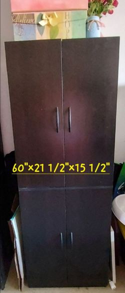 4 door espresso cabinet