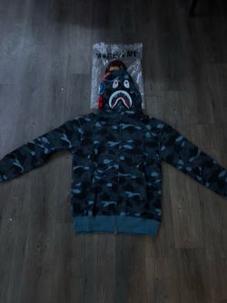 BAPE Shark Full-Zip Hoodie Blue Camo