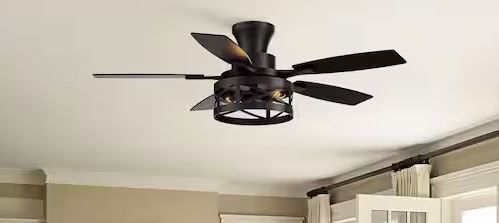 42 in. Flush Mount Farmhouse Ceiling Fan with Light and Remote