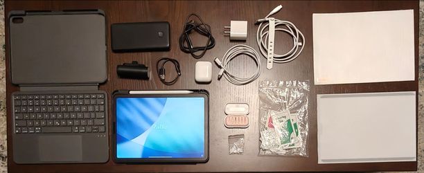 Apple iPad Air Bundle with Apple Pencil, AirPods, and Accessories