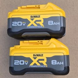 Dewalt 20v Powerpack Batteries 8.0 Ah XR Brand New Price For Both