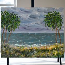 "Before The Storm" Seascape Original Acrylic Painting 8"x10" Unframed