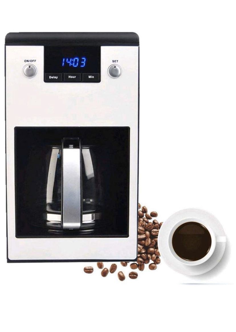 PowCube Coffee Maker, Coffee Machine, 24 Hour Timer and Removable Filter Programmable Coffee Makers,Anti-Drip System, Permanent Reusable Filter