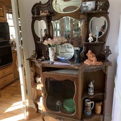 Antique Mirrored Cabinet