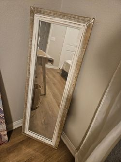 Wood frame mirror
