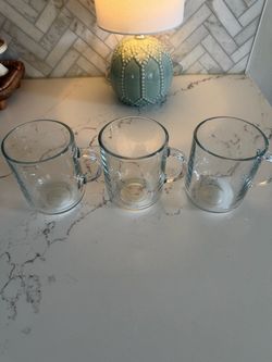 3  Nespresso Glass Mugs -New Out of Box
