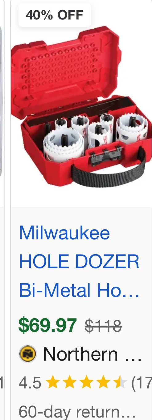 Milwaukee Hole Dozer Bits