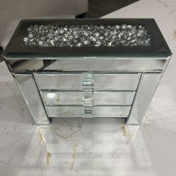 Glass Mirrored Jewelry Box