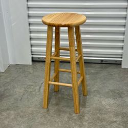 Natural Wood Backless Bar Stool (Negotiable!)