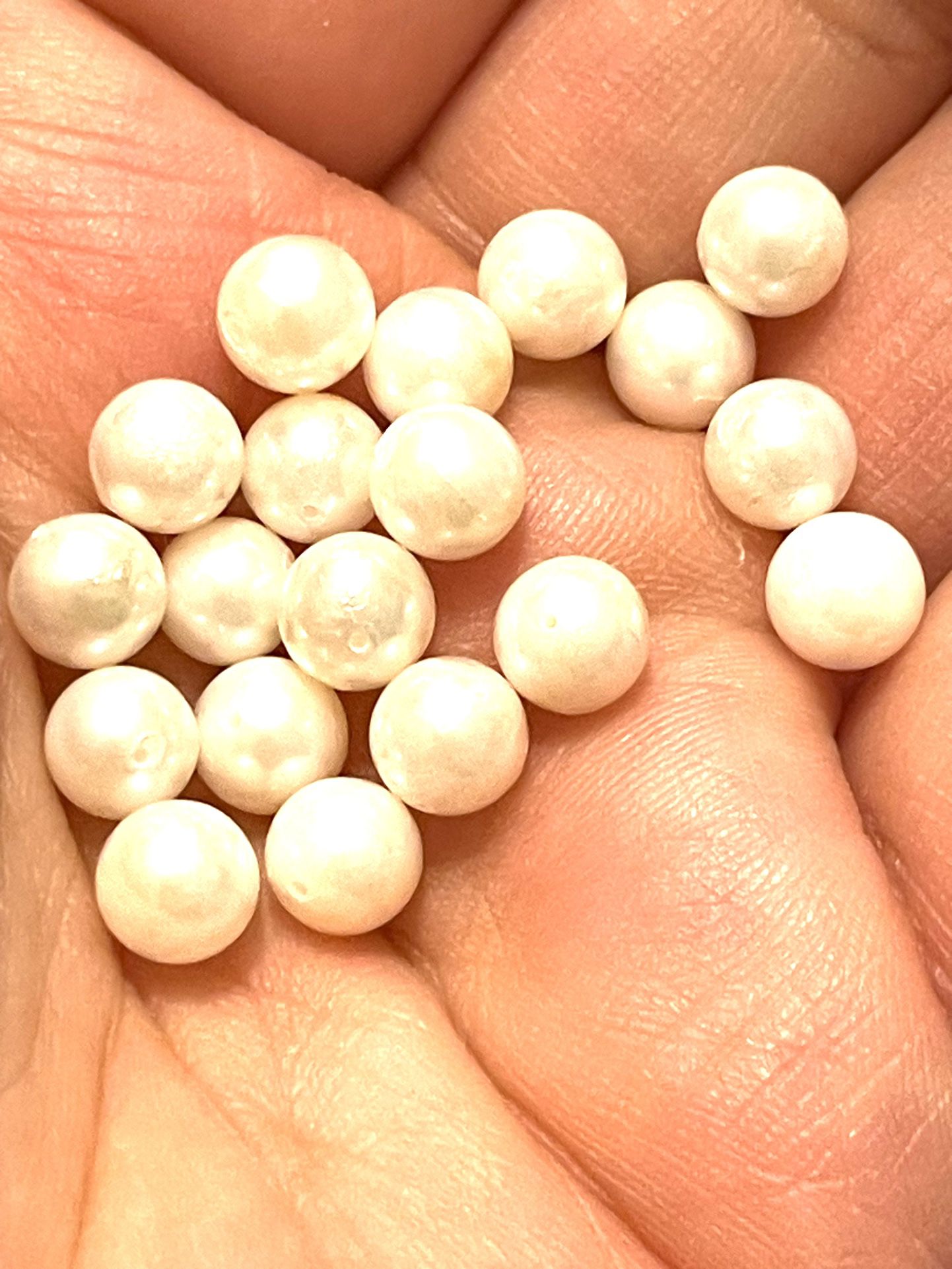 Lot Of 50 6mm Pearl Beads