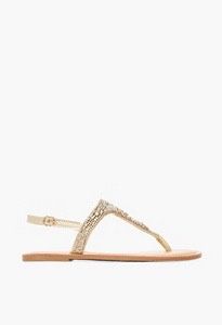JUSTFAB Noela Embellished Flat Sandal