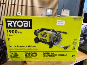 Ryobi 1900 PSI 1.2 GPM Cold Water Wheeled Corded Electric Pressure Washer