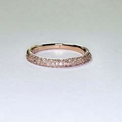 Rose Gold Natural Diamond Ring Band #13594