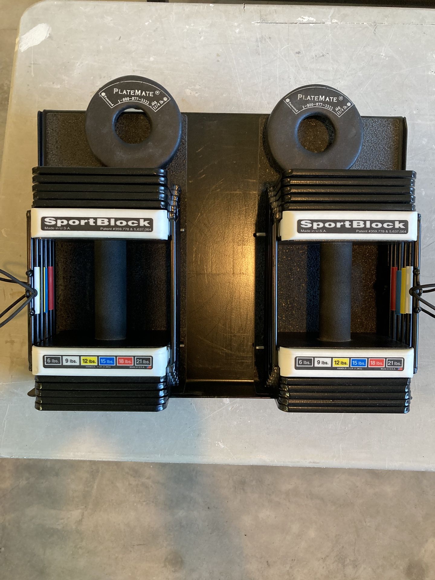 SportBlock Adjustable Dumbbells 6-21 Lbs 