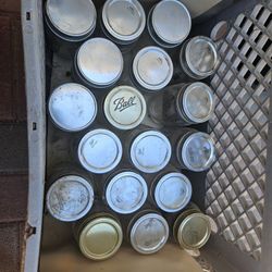 23 Mason Jars. 4 Or 5 Not Pictured 