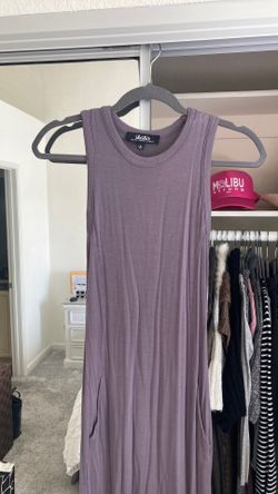 Lulu’s Purple Dress With Slit And Pockets