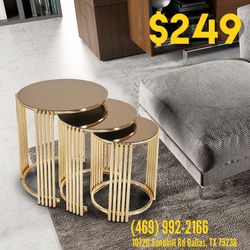Side Coffee Table 3pc - Delivery And Financing Available 