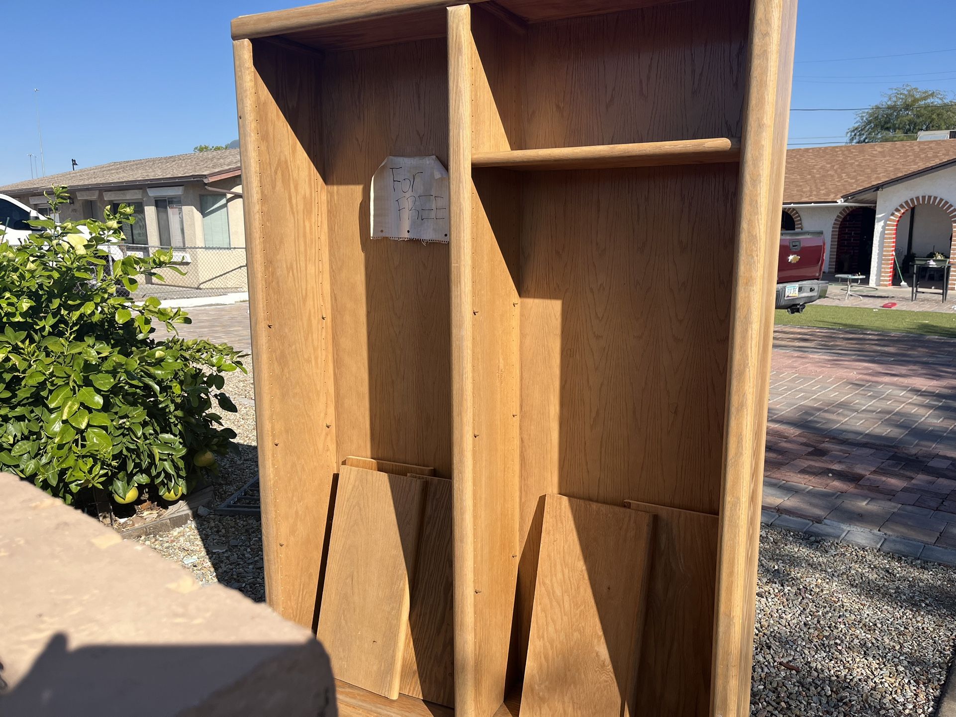 Wood Cabinets With Shelves