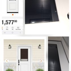 30" X 80" New Templar  Dual Glass With Blinds  . 