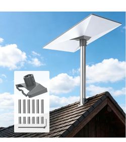 Starlink Gen 3/4/4X Pole Mount Adapter, Heavy-Duty Aluminum Pipe Mount Kit for Starlink V3/V4 Standard Dish, Secure Weatherproof Roof, RV & Outdoor In