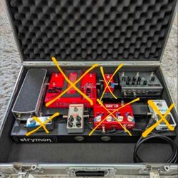 Pedalboard And Various Guitar Pedals (See Description)