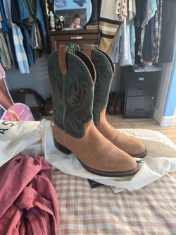 Two-Tone Leather Cowboy Boots