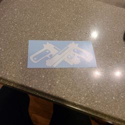 2 Gun Decal Sticker