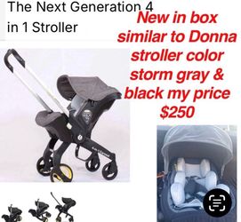 New in box gray & black The Next Generation 4 in 1 Stroller it’s exactly like the doona it’s a Amazon replica $250 firm cash only pick up east Palmdal