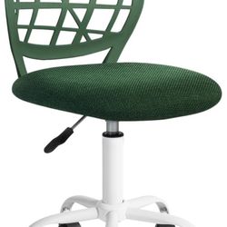 Kids Desk Chair, Fabric Office Chair Armless Small Mid Back Swivel Children Computer Task Chair Ergo