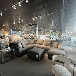 Grey 3PC Chaise Sectional Couch 