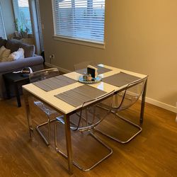 White dining room table