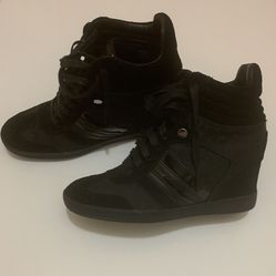 Coach signature  wedge sneaker shoe -Black